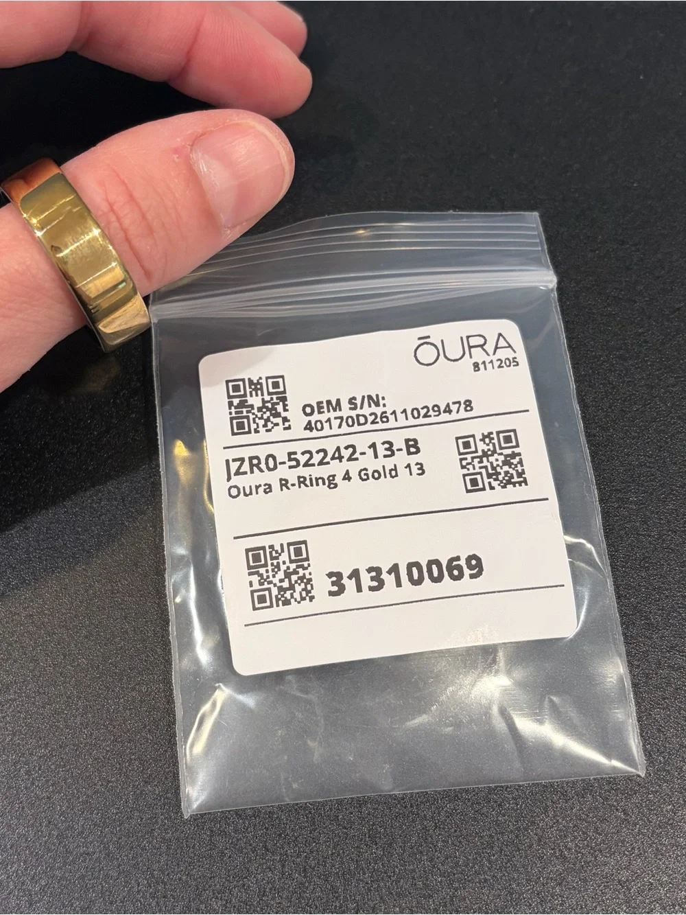 New Oura Ring 4 Gold - Size 13